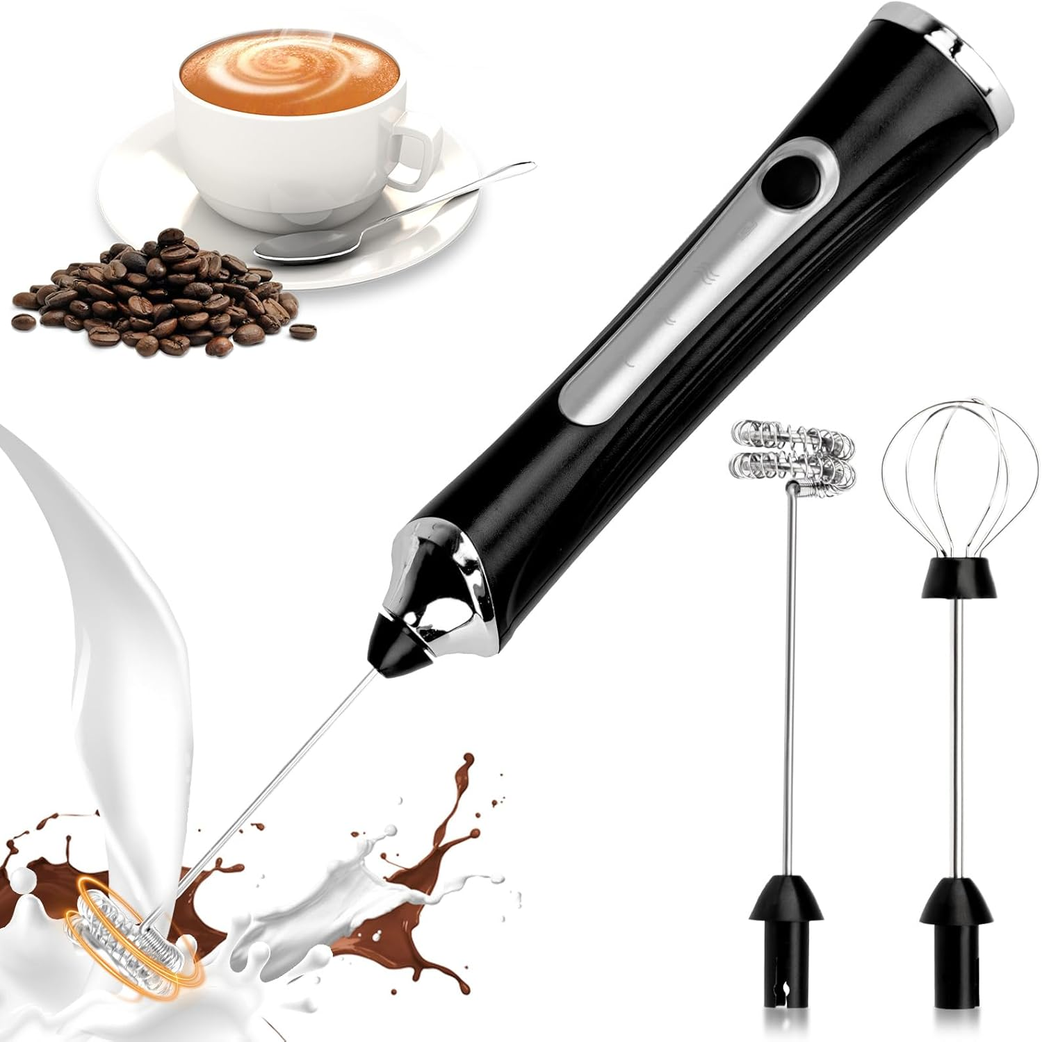 Milk Steaming Pitcher - Wireless Milk Frother USB Rechargeable Electric