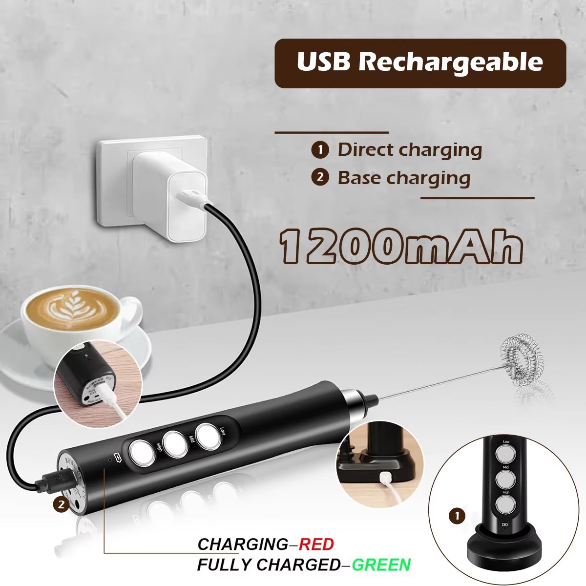 Wireless Rechargeable Electric - đánh giá và giá Milk Steaming Pitcher