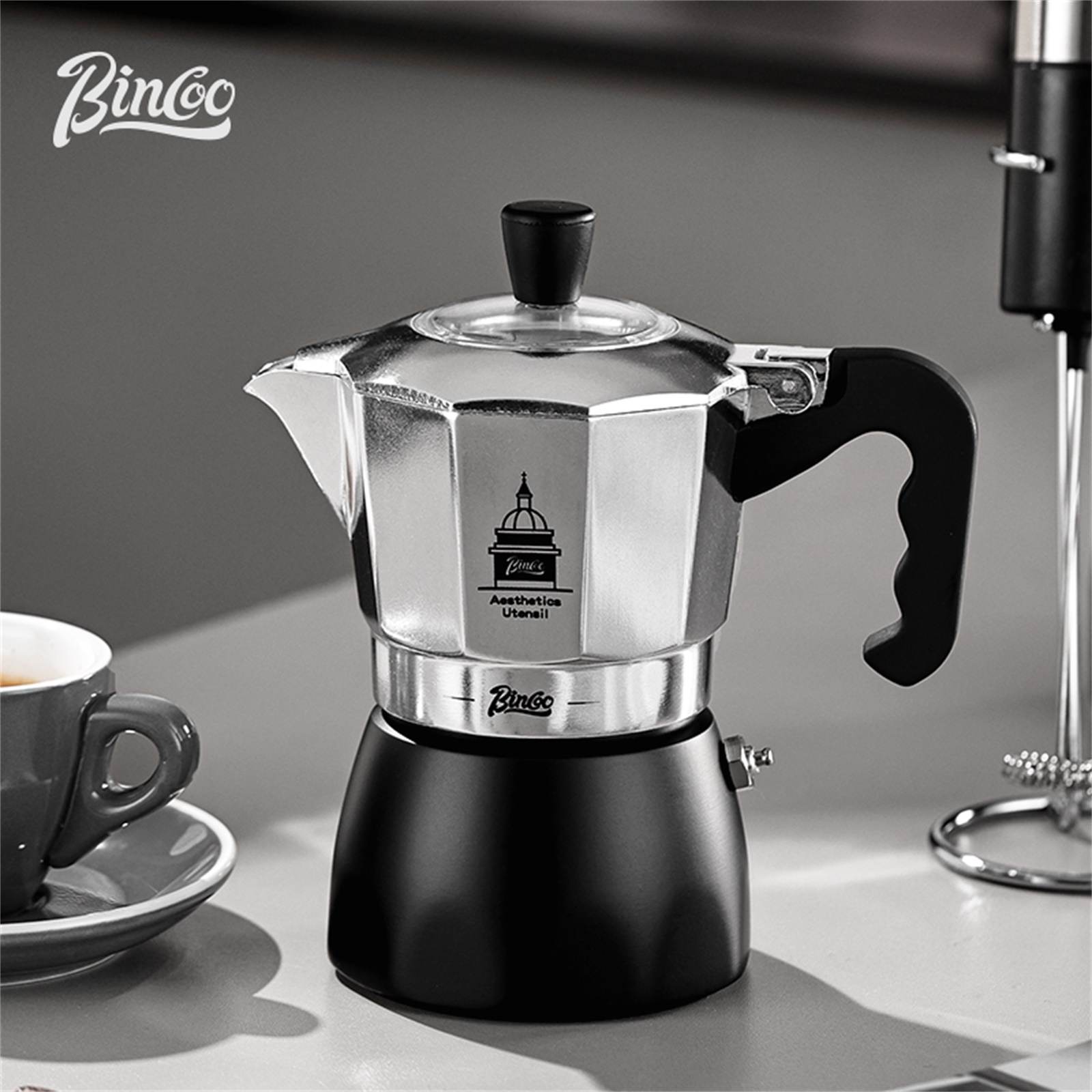 BINCOO Double Valve Moka Pot，E - đánh giá và giá Coffee Equipment Espresso