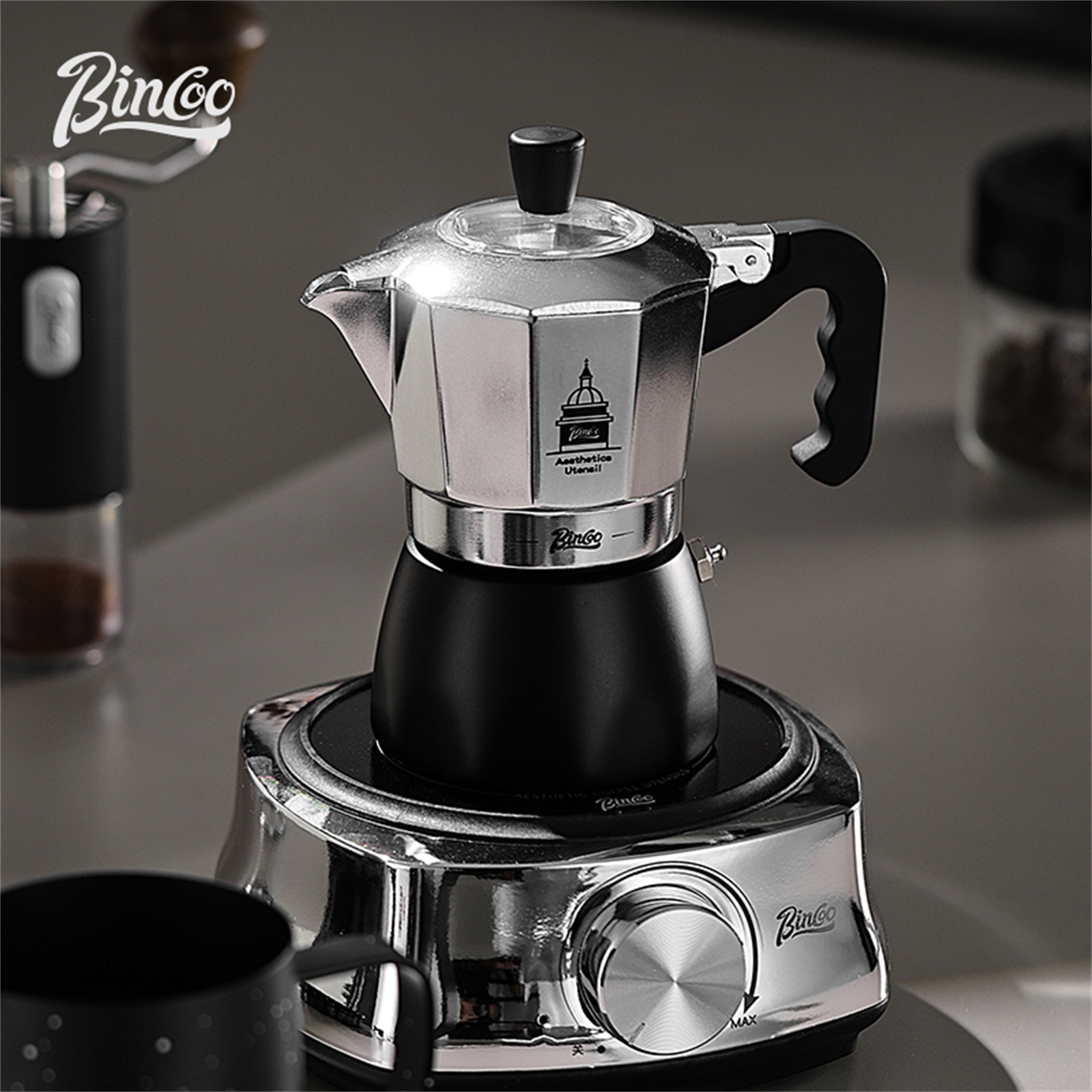 BINCOO Double Valve Moka Pot，E - đánh giá và giá Coffee Equipment Espresso