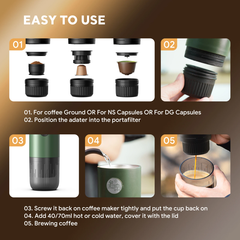 Portable Espresso Machine 3-in - đánh giá và giá Coffee Equipment Espresso