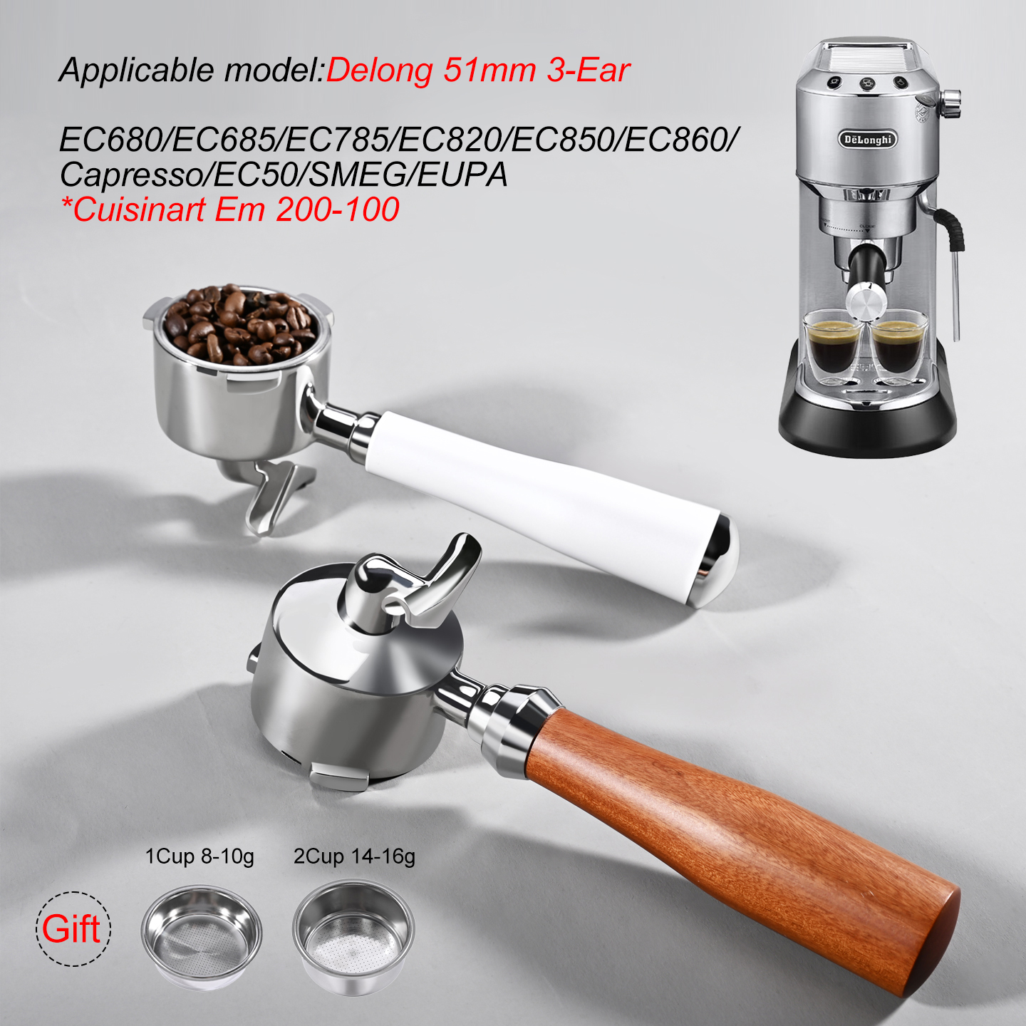 51mm Double Spout Coffee Porta - đánh giá và giá Coffee Equipment Espresso