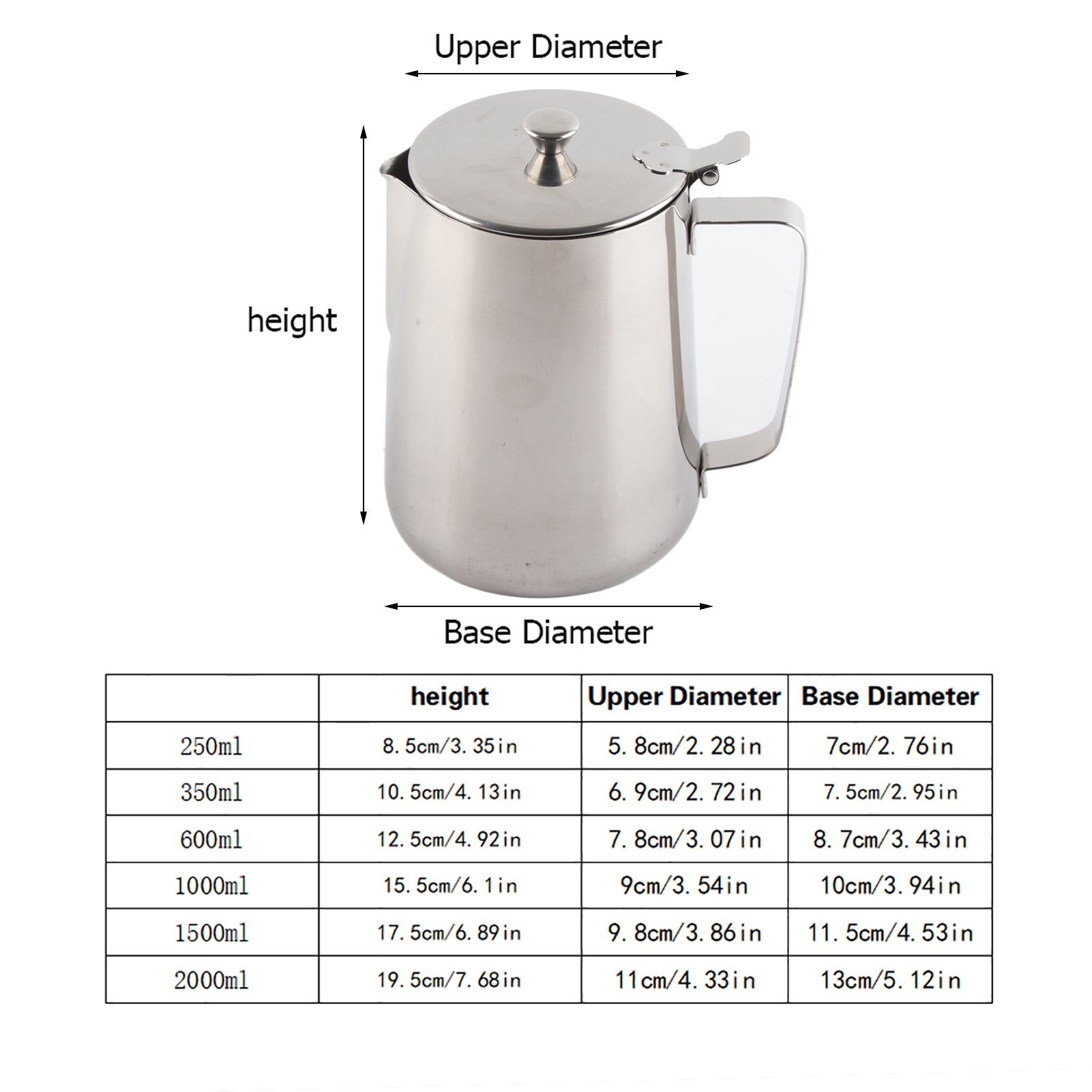 Stainless Steel Mug Stainless  - đánh giá và giá Milk Steaming Pitcher
